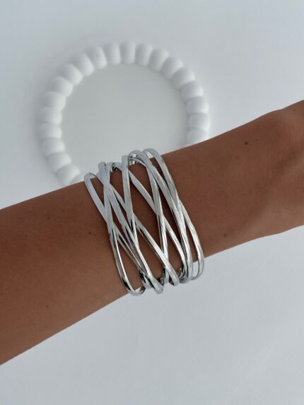 Özel Seri Marka Model Gümüş Plaka Bileklik