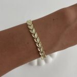 Özel Seri Başak Desen Gold Bileklik
