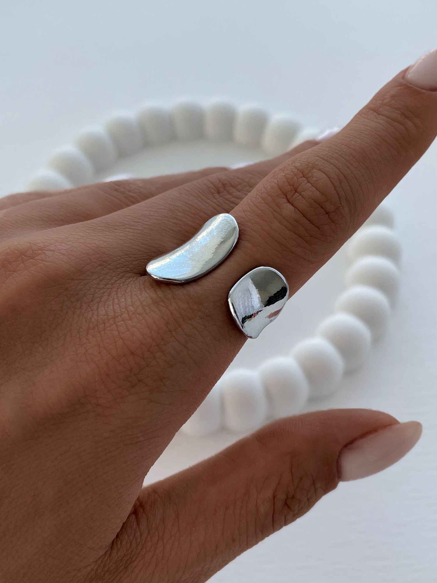 img_8137 Özel Seri Geometrik Desen Ayarlanabilir Gümüş Yüzük