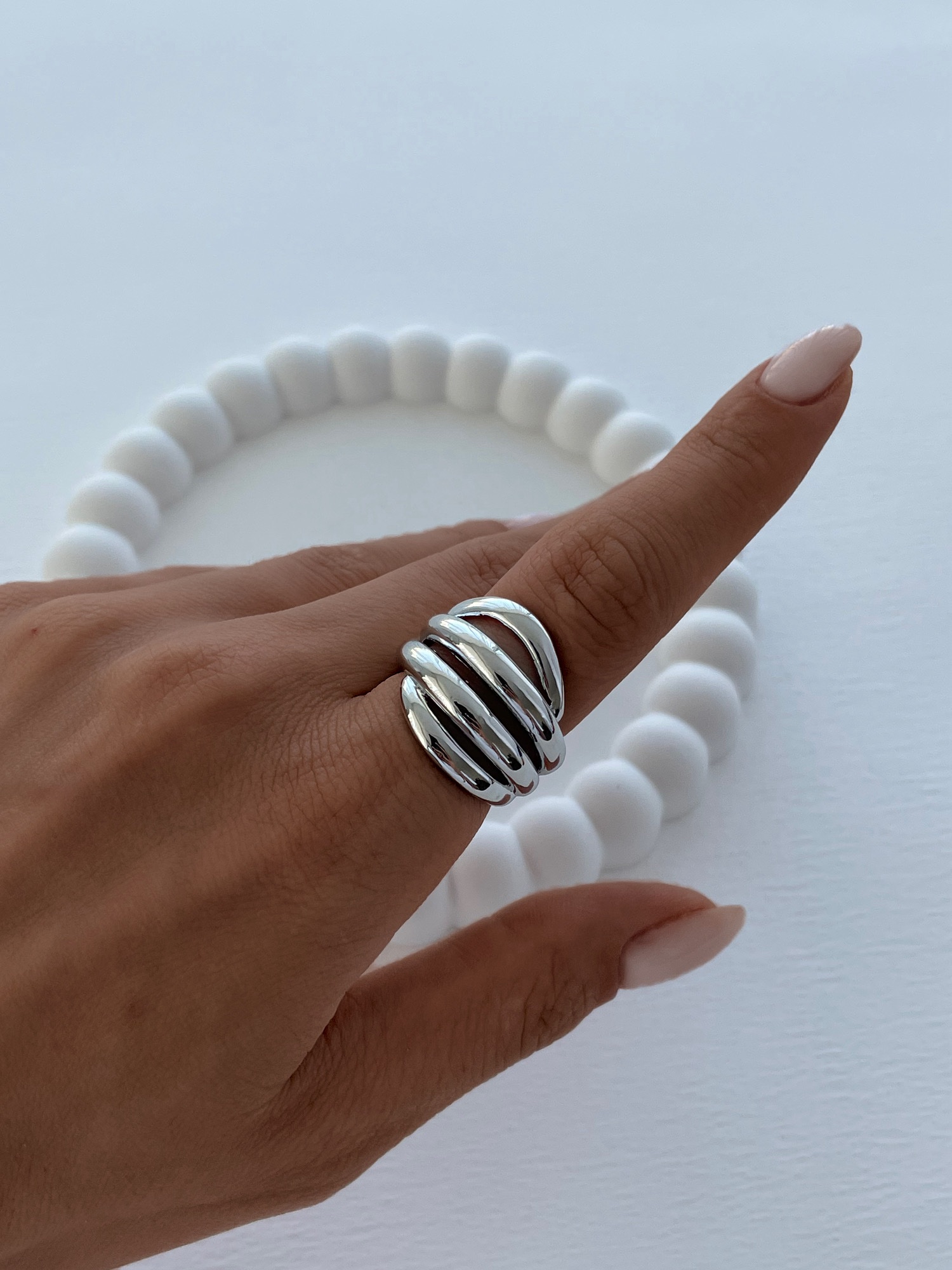 img_8354 Özel Seri Geometrik Desen Ayarlanabilir Gümüş Yüzük