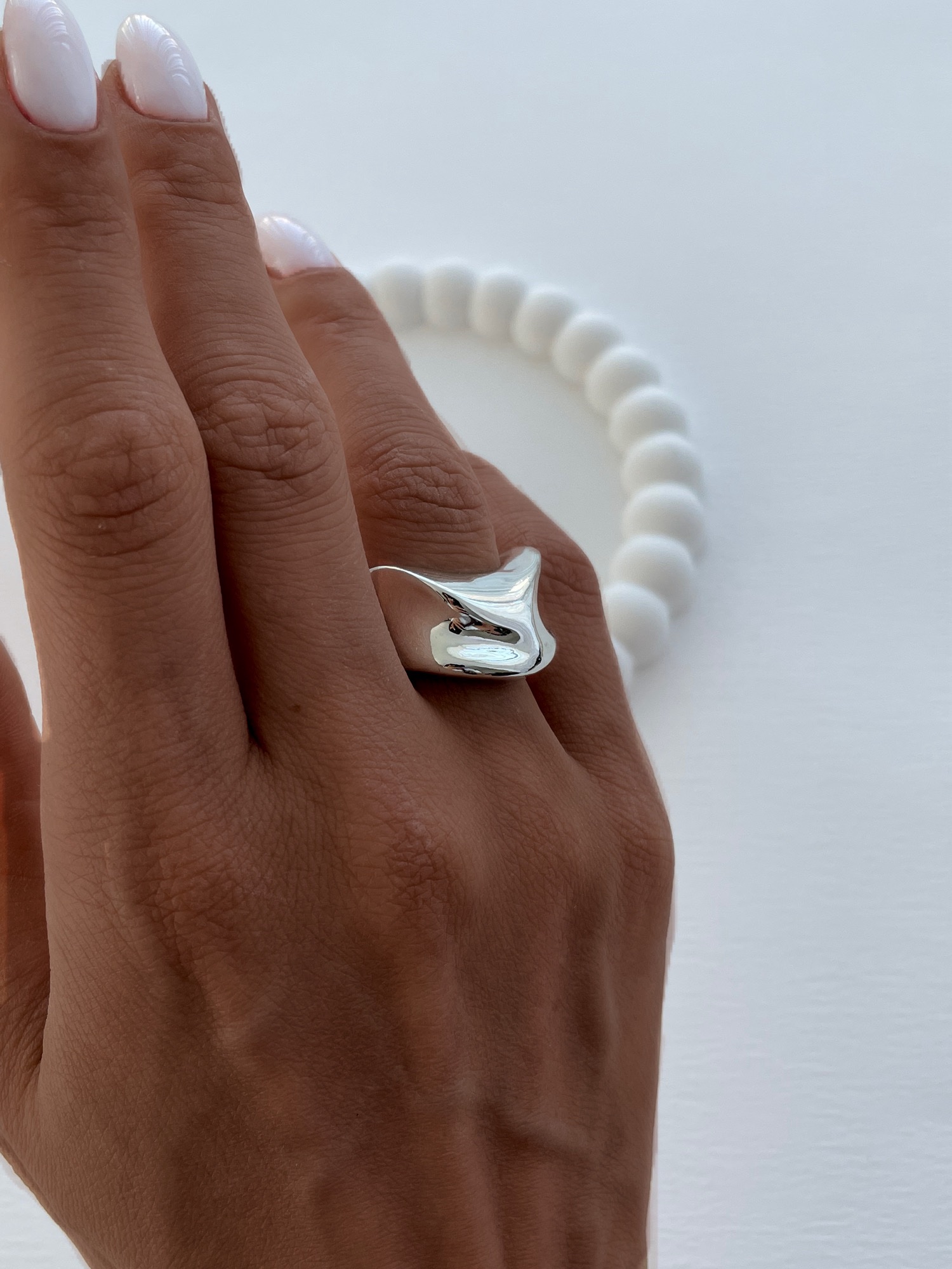 img_9135 Özel Seri Geometrik Desen Ayarlanabilir Gümüş Yüzük