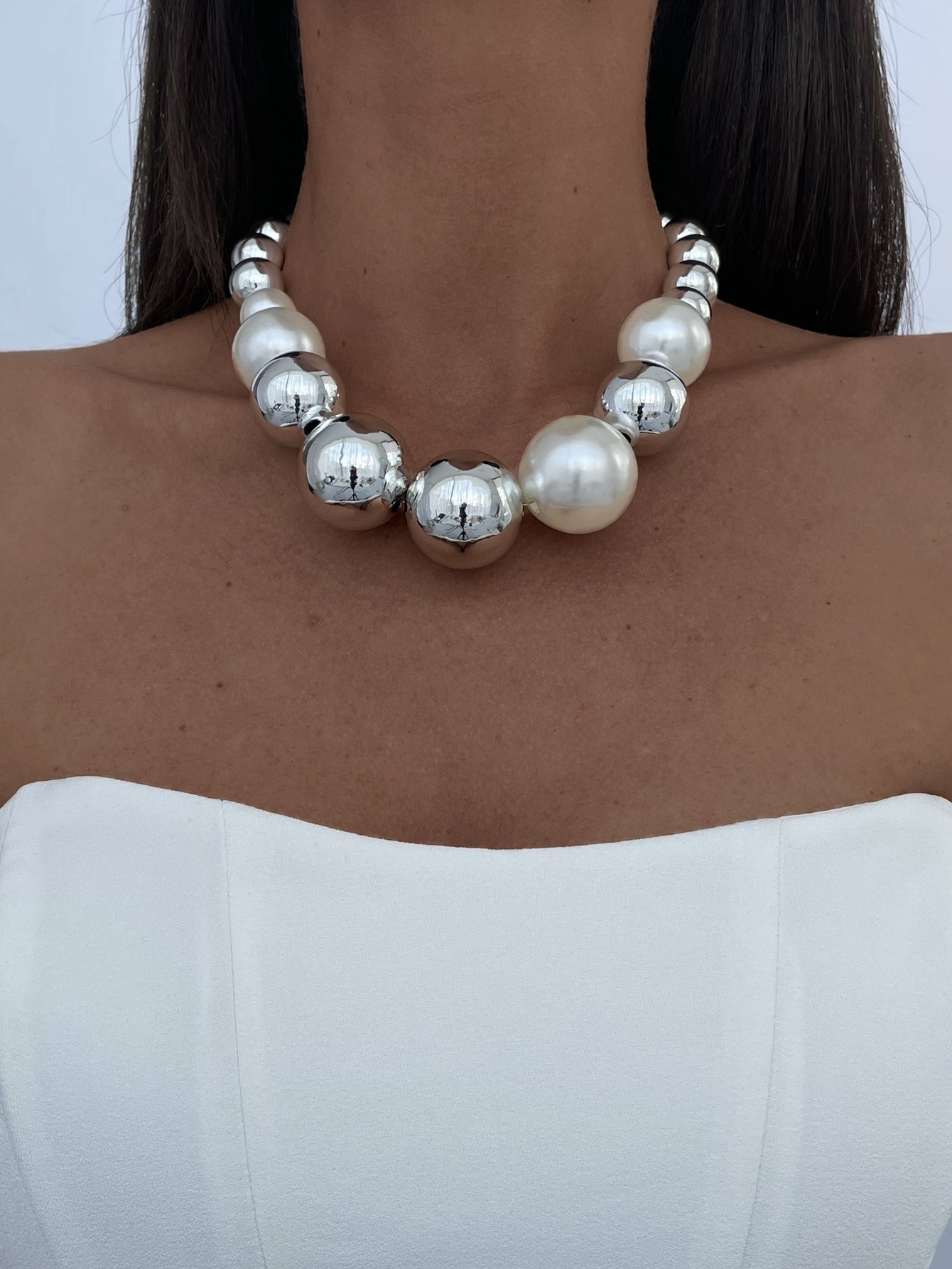 img_9169 Özel Seri Marka Model Büyük İnci Gümüş Kolye