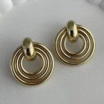 Özel Seri Gold Üçlü Halka Küpe