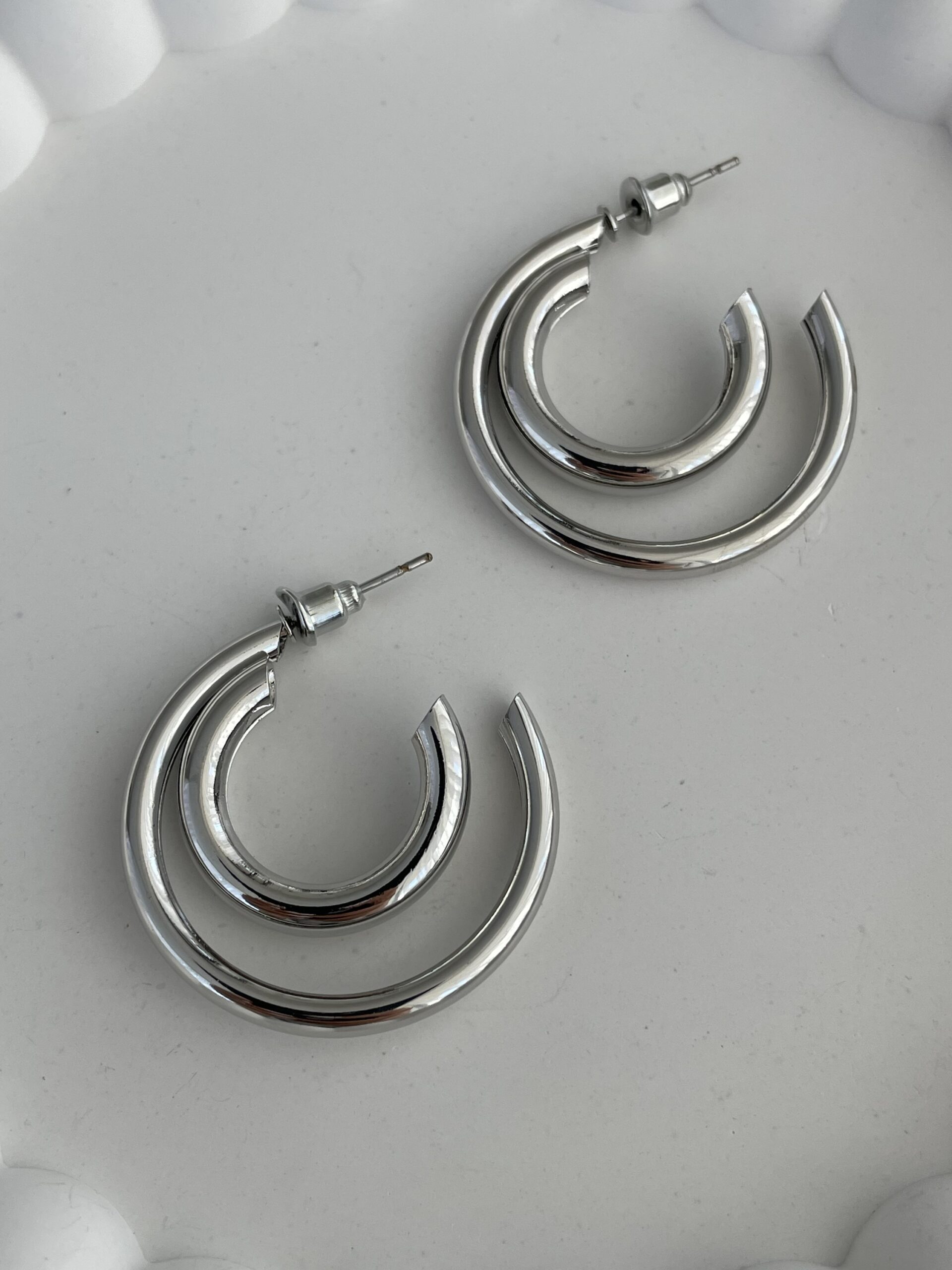 img_0086 Özel Seri İç İçe İkili Gümüş Halka Küpe