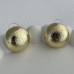 Özel Seri Parlak Tasarım Gold Top Küpe