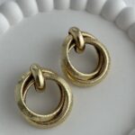 Özel Seri İkili Gold Halka Küpe