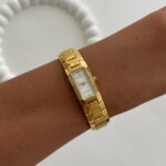 Çelik Zirkon Taşlı Vintage Gold Saat