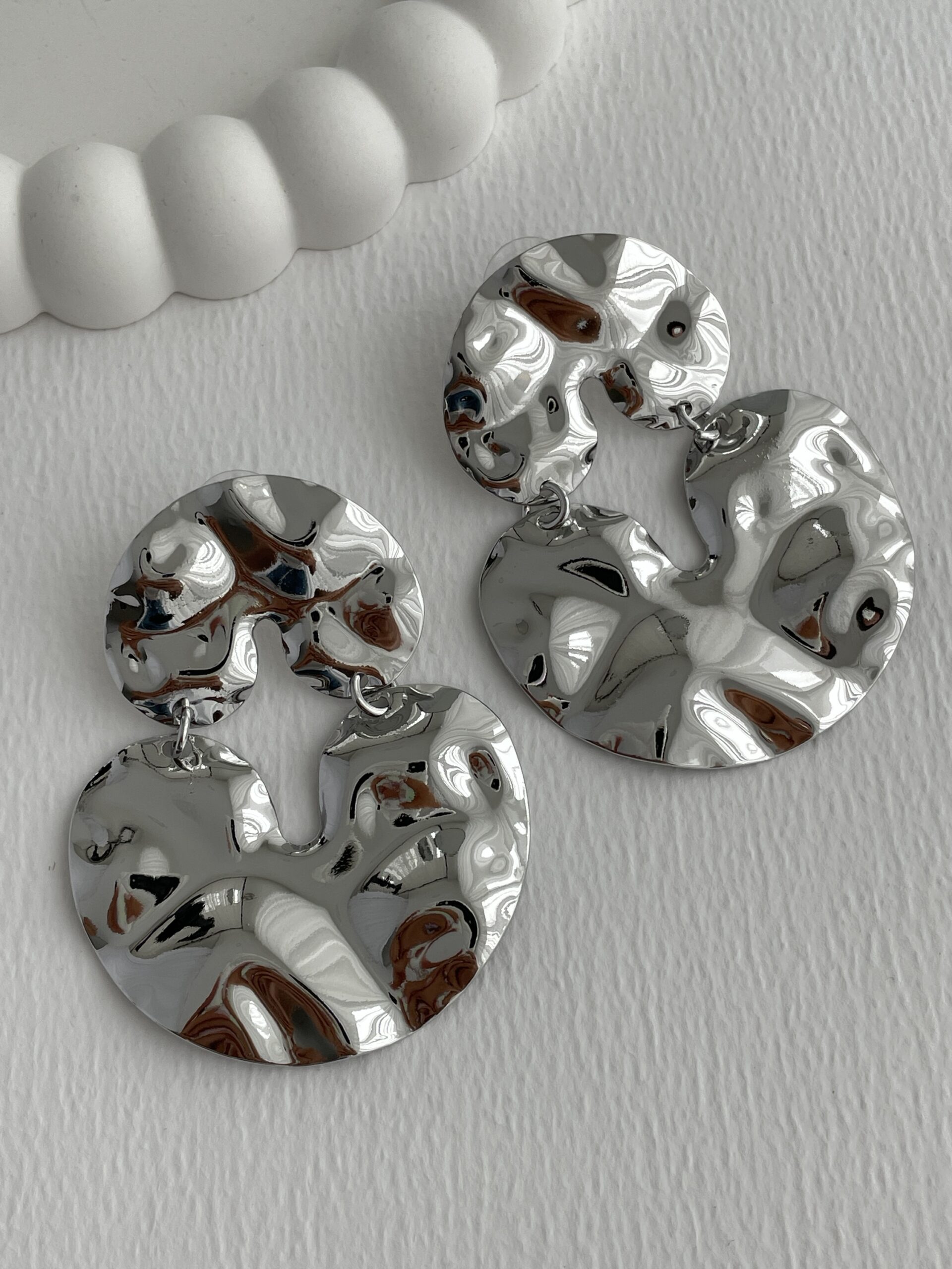 img_2995 Özel Seri Soyut Tasarım Büyük Boy Gümüş Küpe