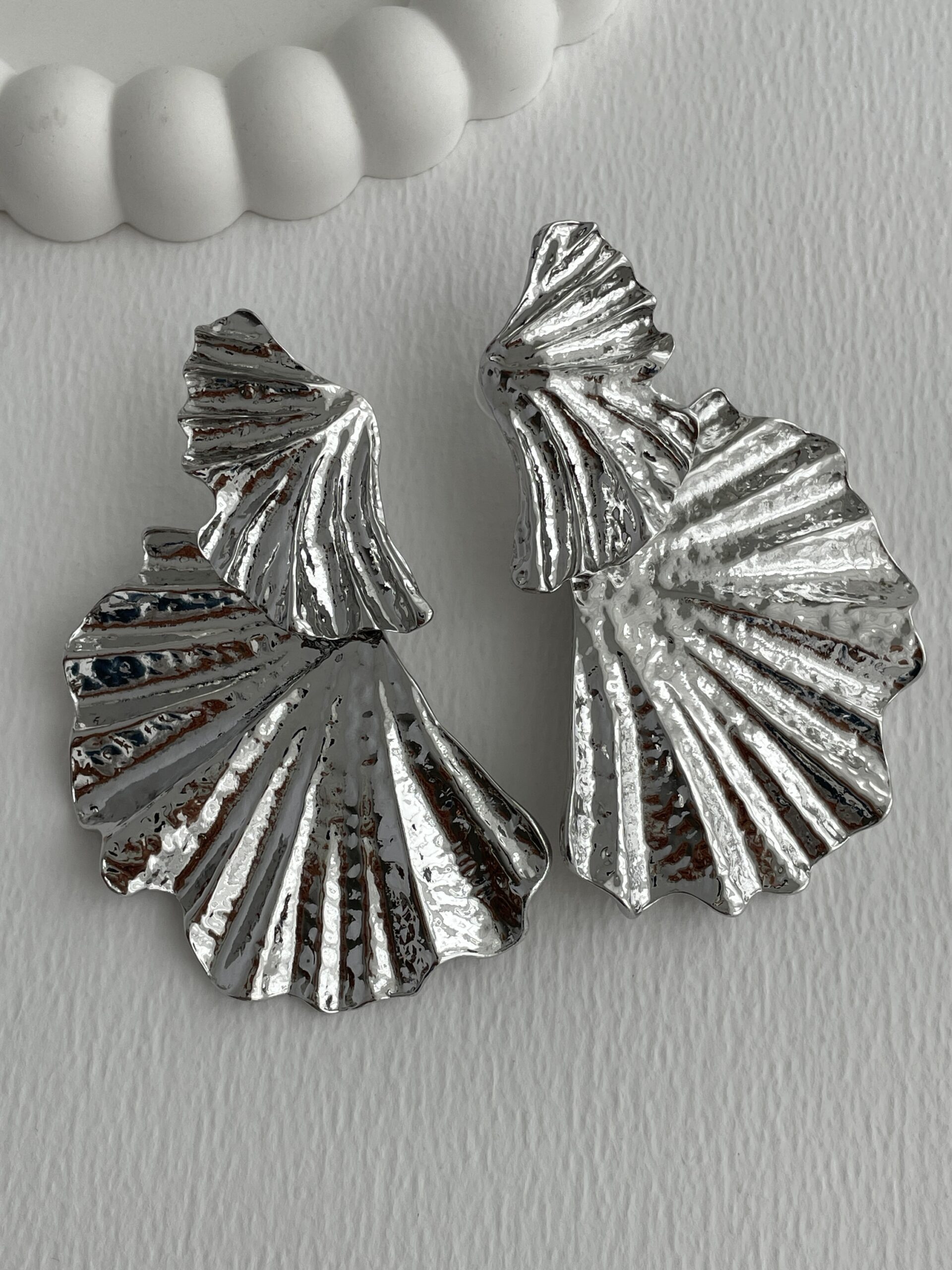 img_3003 Özel Seri İkili Yaprak Tasarım Büyük Boy Gümüş Küpe