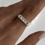 Özel Seri Baget Taşlı Ayarlanabilir Gold Yüzük