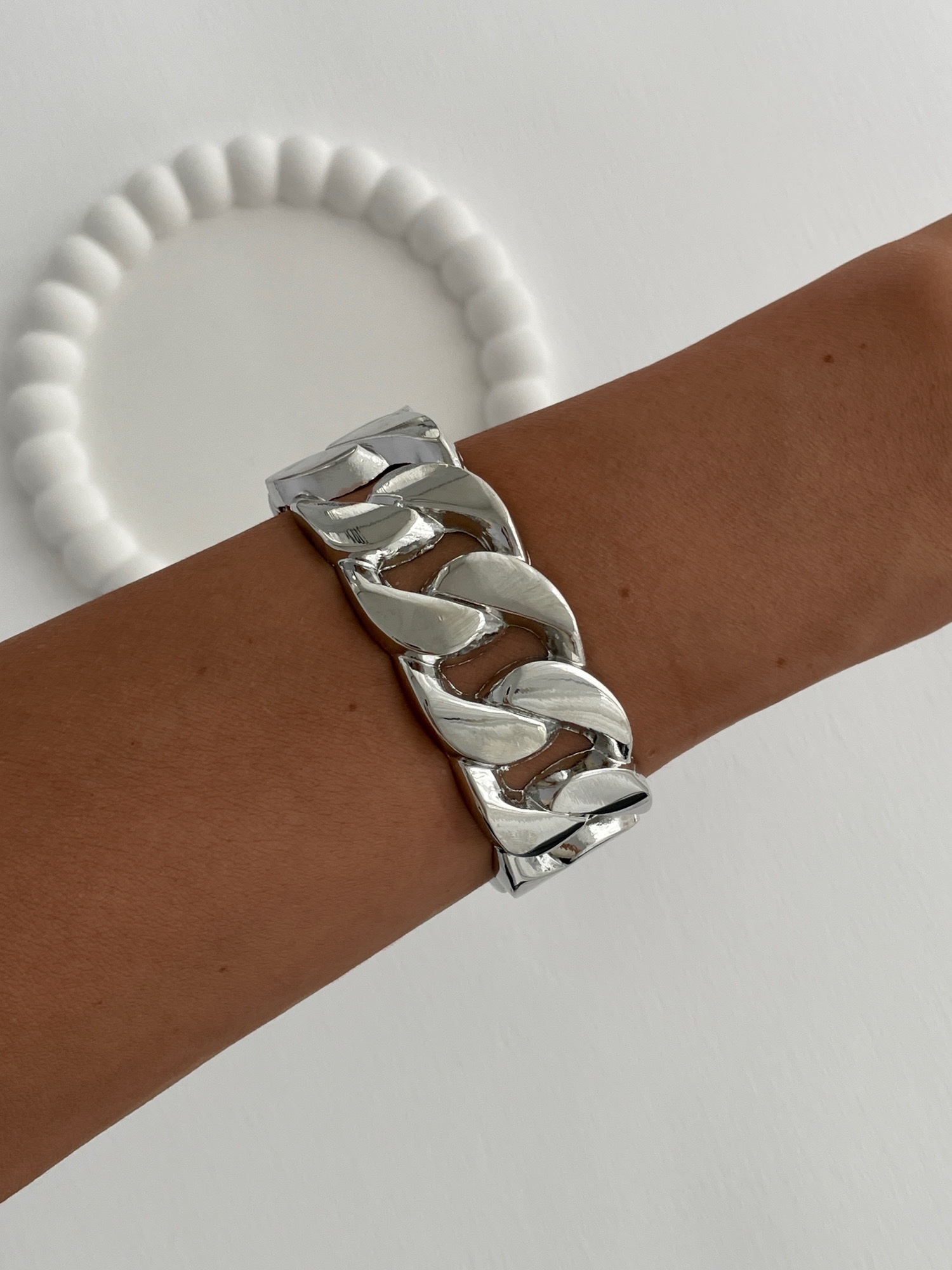 img_7013 Özel Seri Kalın Sık Gurmet Tasarım Gümüş Kelepçe Bileklik