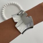 Özel Seri Geometrik Desen Gümüş Kelepçe Bileklik