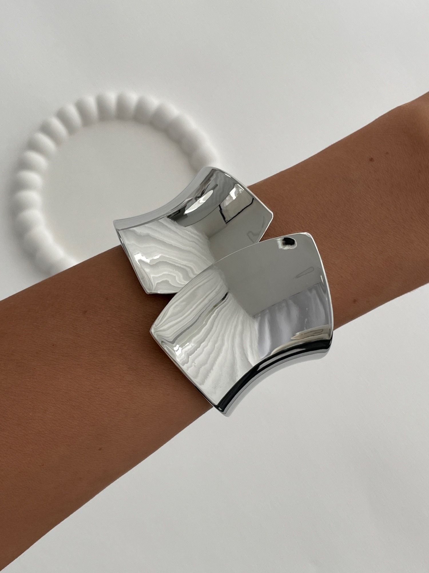 img_7432 Özel Seri Geometrik Desen Gümüş Kelepçe Bileklik