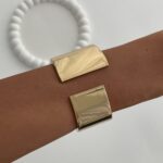 Özel Seri Geometrik Desen Gold Kelepçe Bileklik