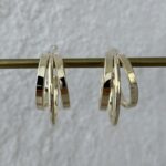 Özel Seri Gold Üçlü Halka Küpe