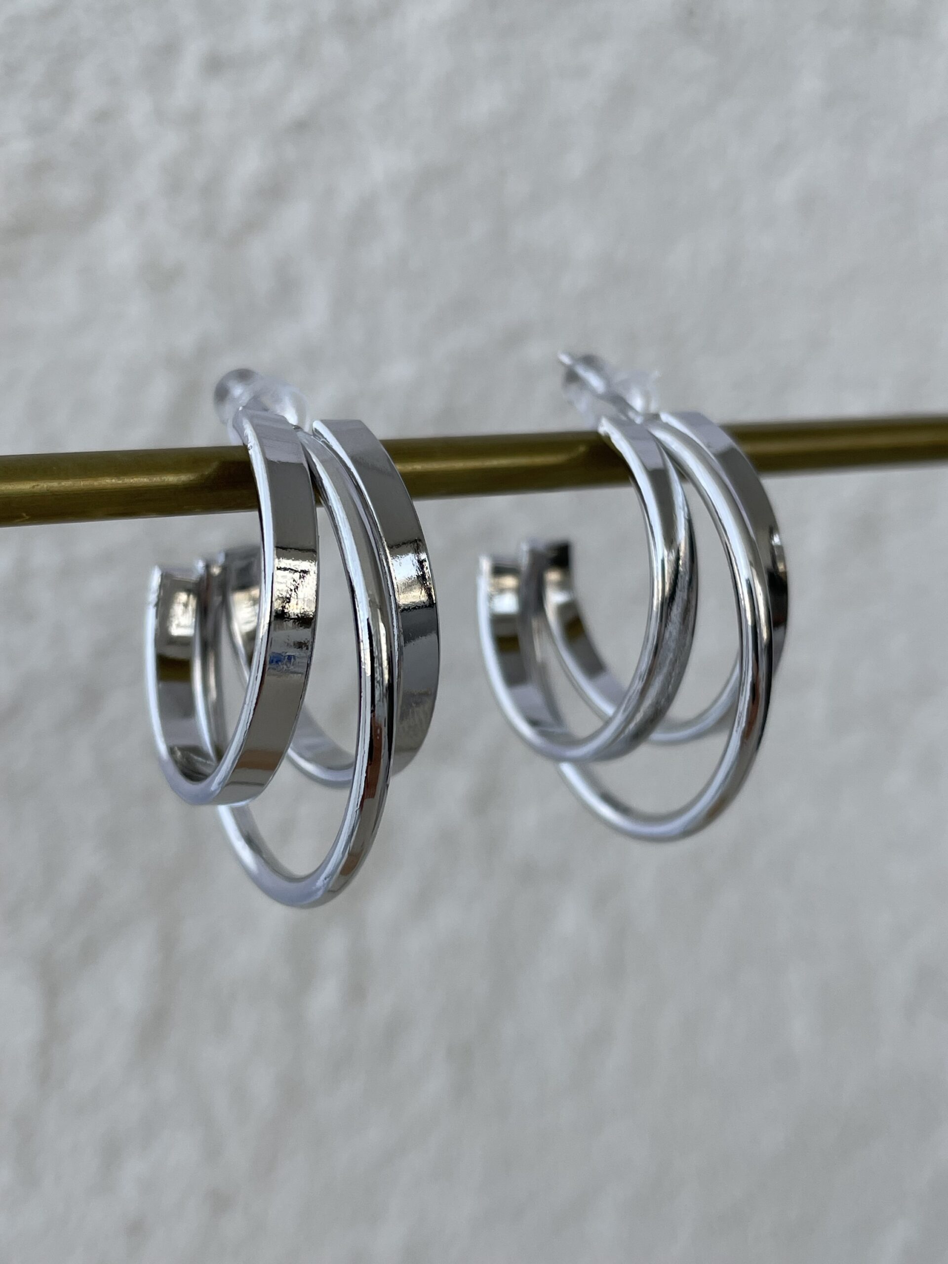 img_9538 Özel Seri Gümüş Üçlü Halka Küpe