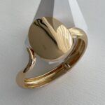 Özel Seri Oval Desen Gold Kelepçe Bileklik