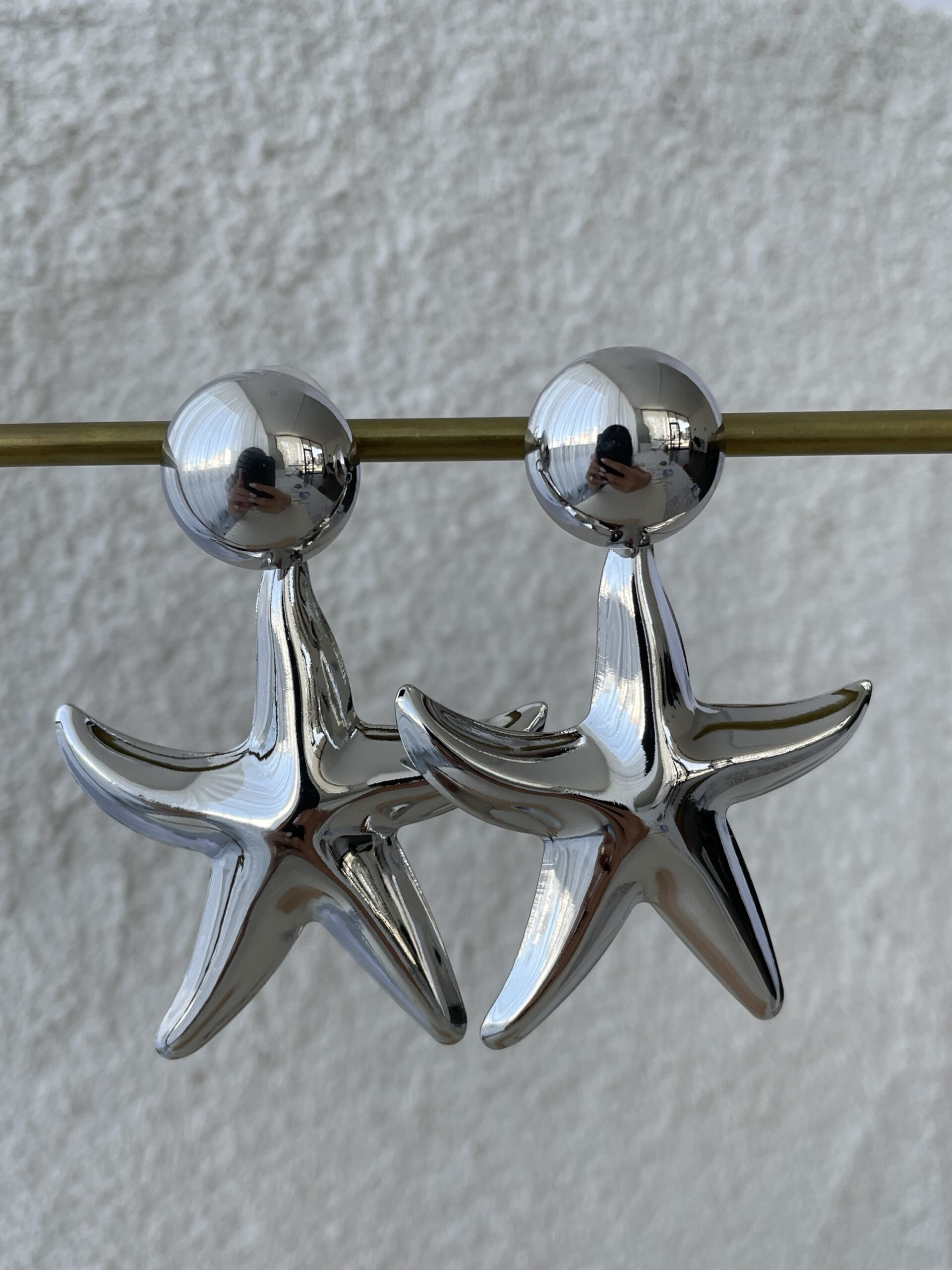 img_9644 Özel Seri Deniz Yıldızı Tasarım Gümüş Küpe