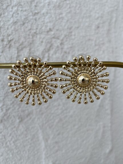 Özel Seri Güneş Tasarım Gold Küpe