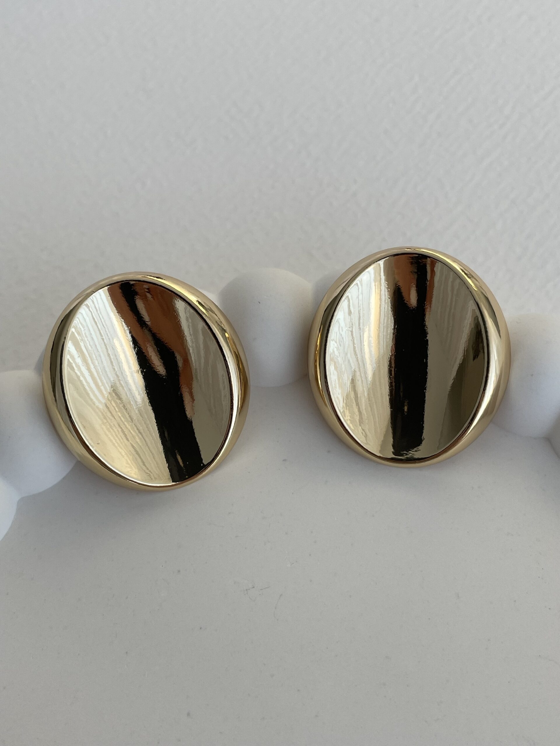 img_9866 Özel Seri Oval Yassı Tasarım Gold Küpe