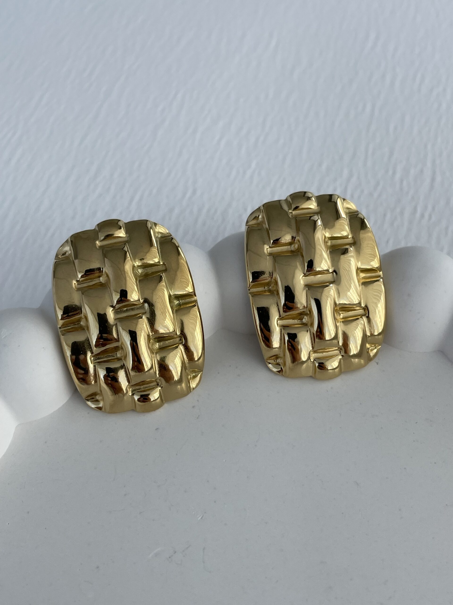 img_9940 Çelik Örgü Tasarım Gold Küpe