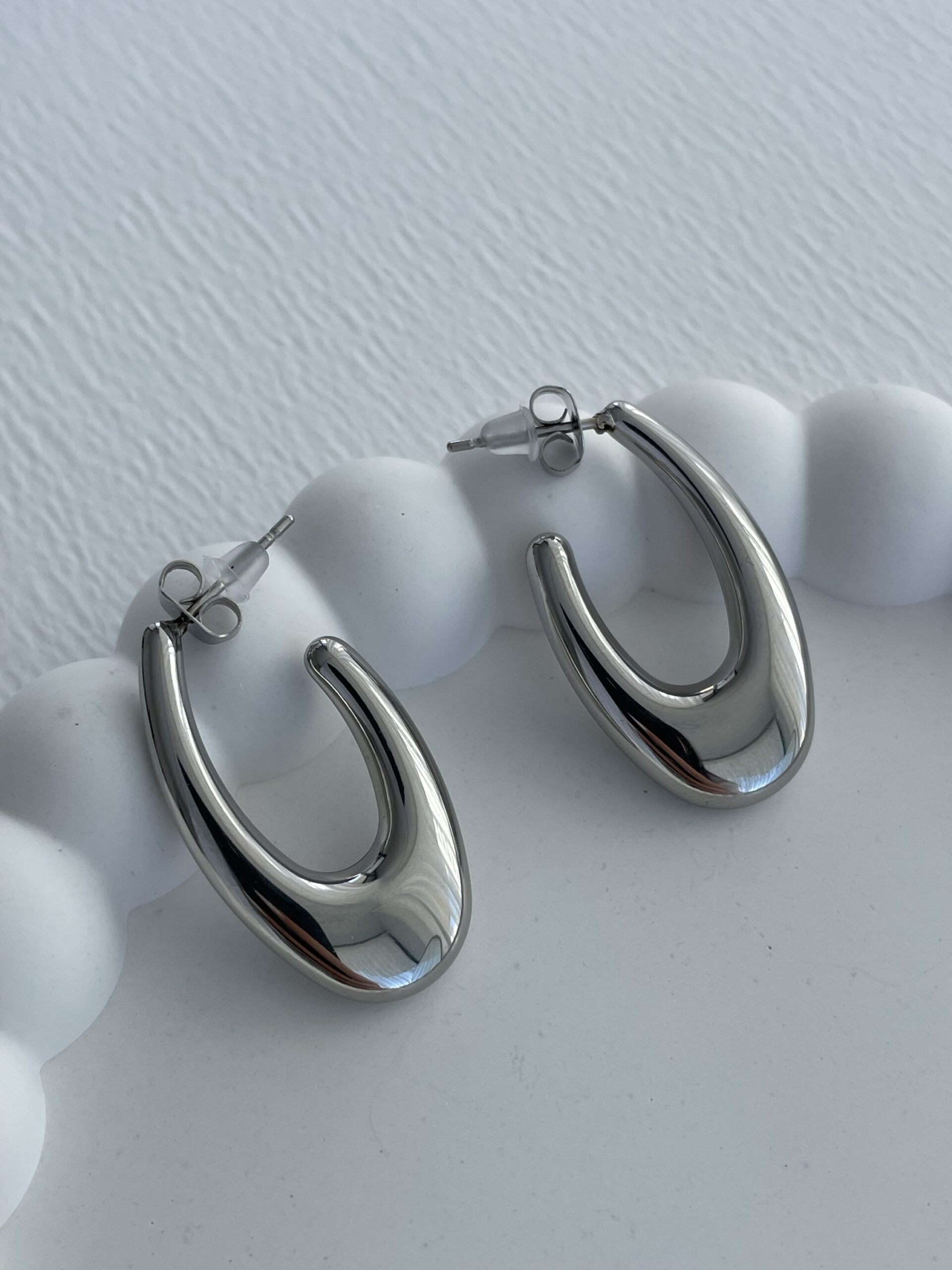 img_9974 Çelik Geometrik Desen Gümüş Küpe