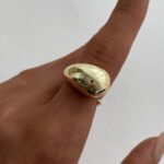 Özel Seri Damla Tasarım Gold Ayarlanabilir Yüzük