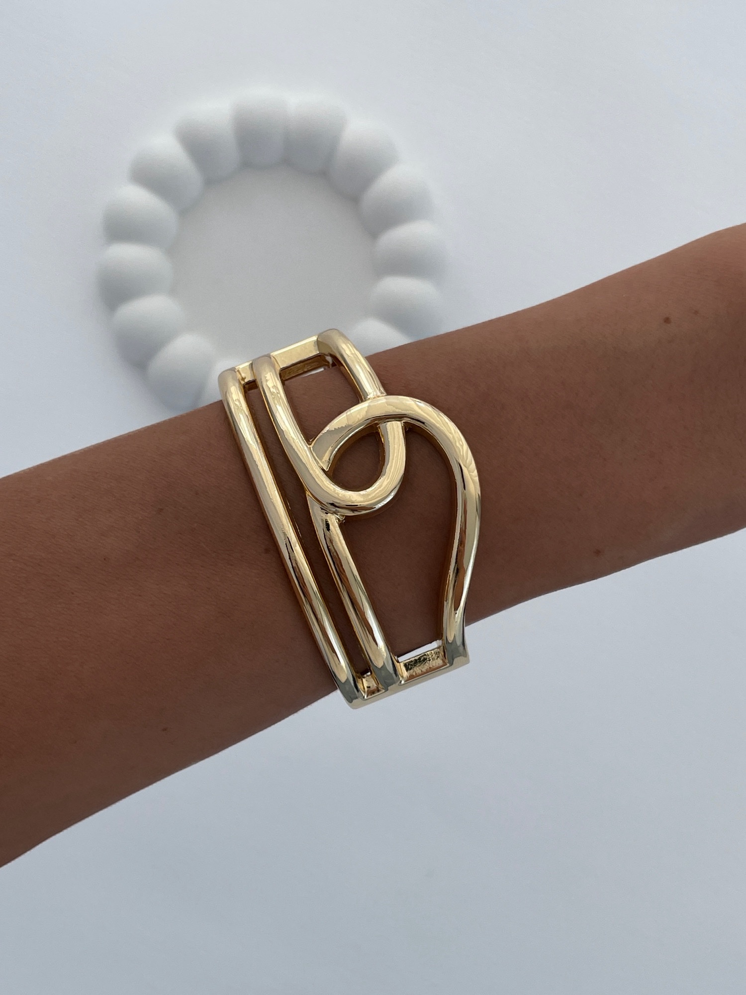 img_1405 Özel Seri Geometrik Desen Gold Kelepçe Bileklik