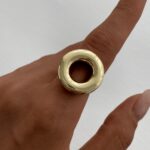 Özel Seri Halka Tasarım Gold Ayarlanabilir Yüzük