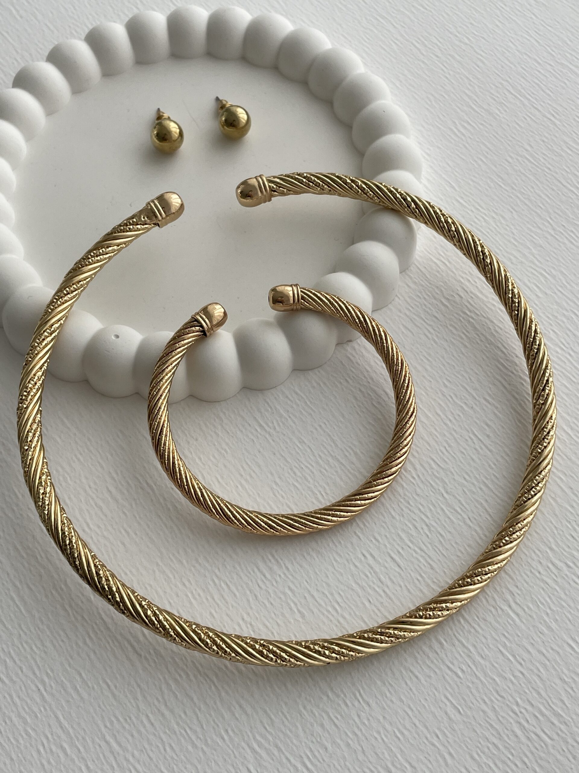 img_3479 Özel Seri Burgu Desen Gold Kolye Bileklik Seti