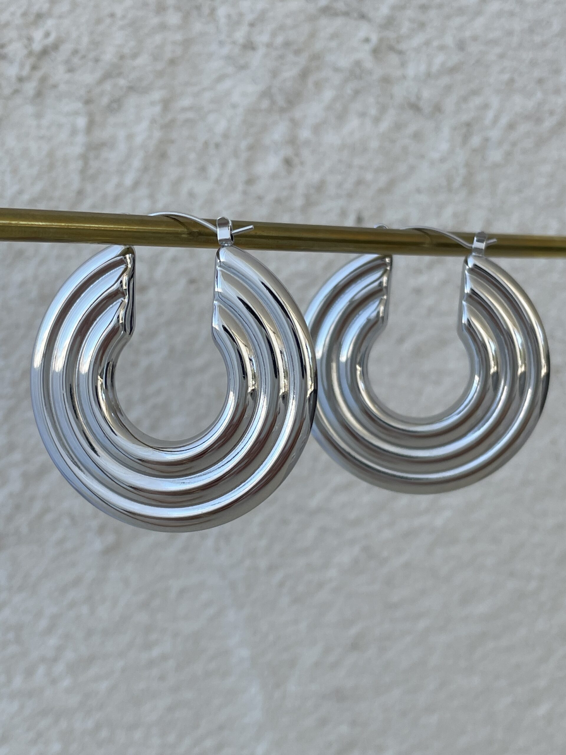 img_3679 Çelik Gümüş Birleşik Üç Halka Küpe