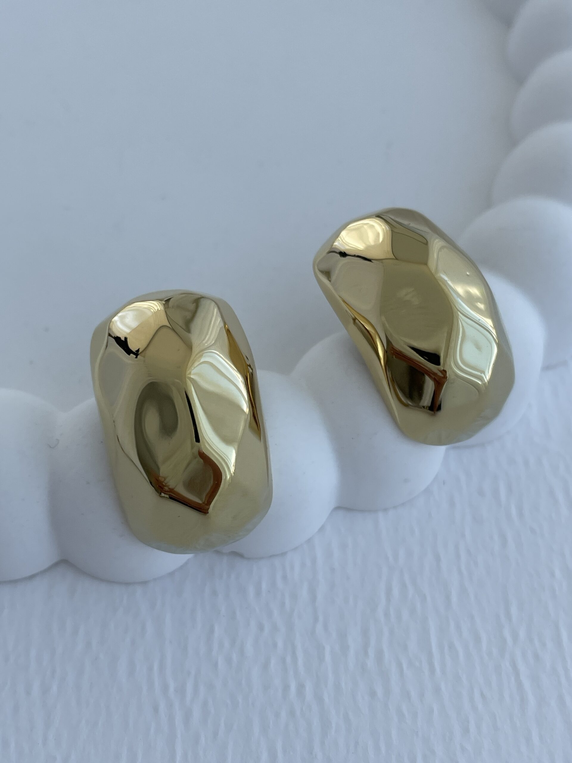 img_3826 Çelik Baklava Desen Gold Küpe