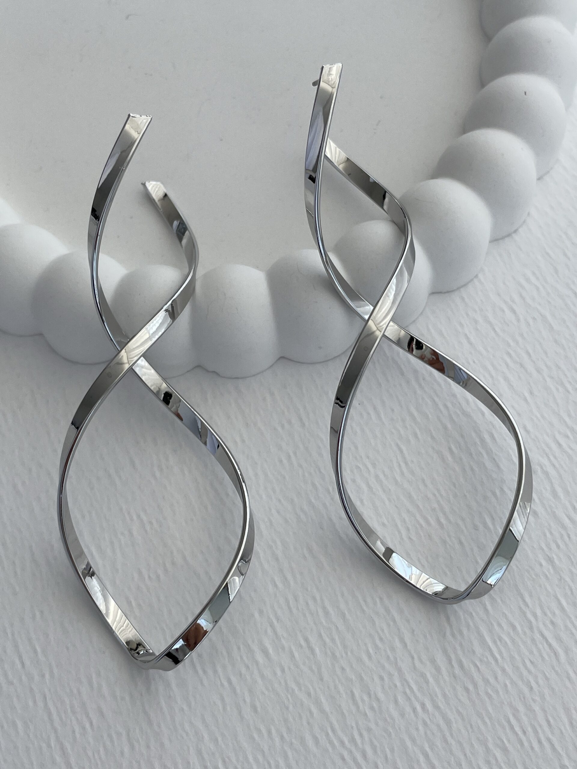 img_3917 Özel Seri Kurdele Tasarım Büyük Gümüş Küpe