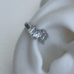 Özel Seri Baget Taşlı Z Tasarım Gümüş Earcuff
