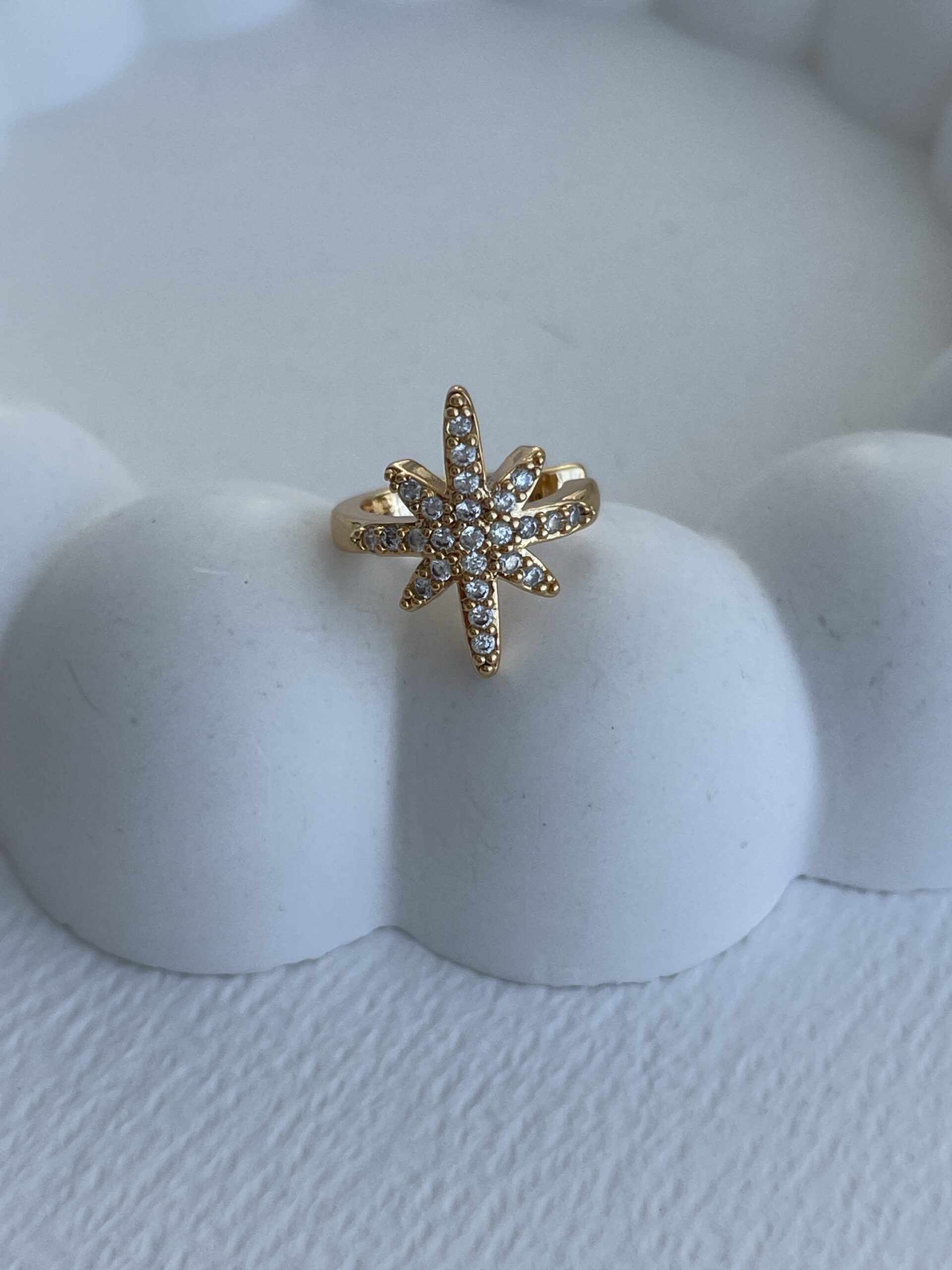 img_5001 Özel Seri Zirkon Taşlı Yıldız Tasarım Gold Earcuff