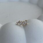 Özel Seri Baget Taşlı Gold Tragus