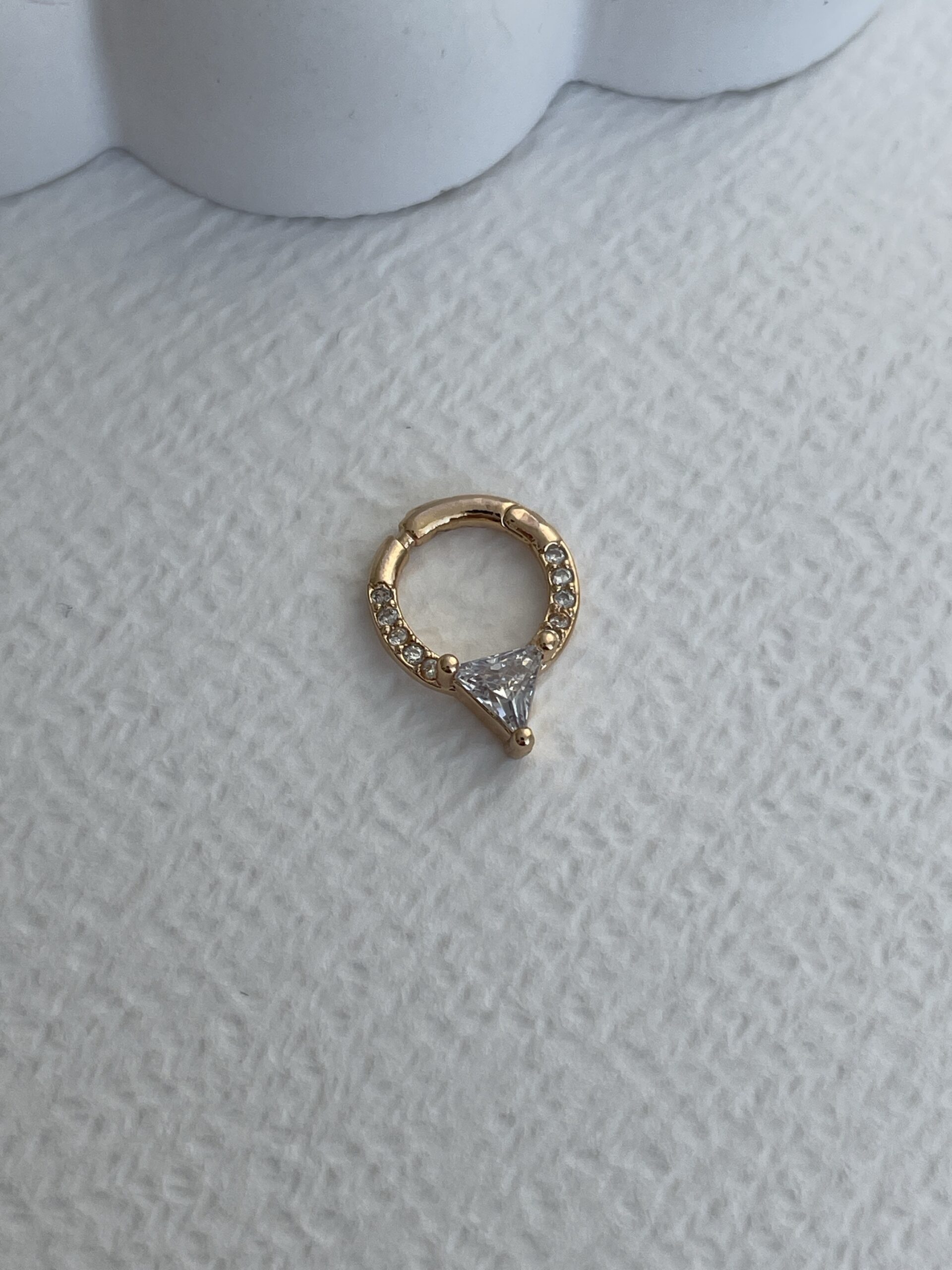 img_5068 Özel Seri Zirkon Taşlı Üçgen Tasarım Gold Baget Tragus