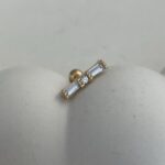 Özel Seri Dikdörtgen Tasarım Gold Baget Tragus