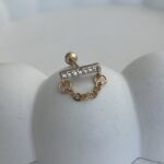 Özel Seri Zirkon Taşlı Zincir Detay Gold Tragus