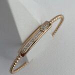 Özel Seri Zirkon Taşlı Yıldız Tasarım Gold Ayarlanabilir Bileklik
