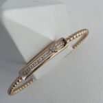 Özel Seri Zirkon Taşlı Kalp Tasarım Gold Ayarlanabilir Bileklik