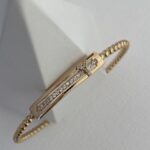 Özel Seri Zirkon Taşlı Y Harf Gold Ayarlanabilir Bileklik