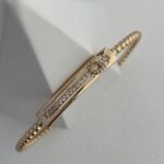 Özel Seri Zirkon Taşlı G Harf Gold Ayarlanabilir Bileklik