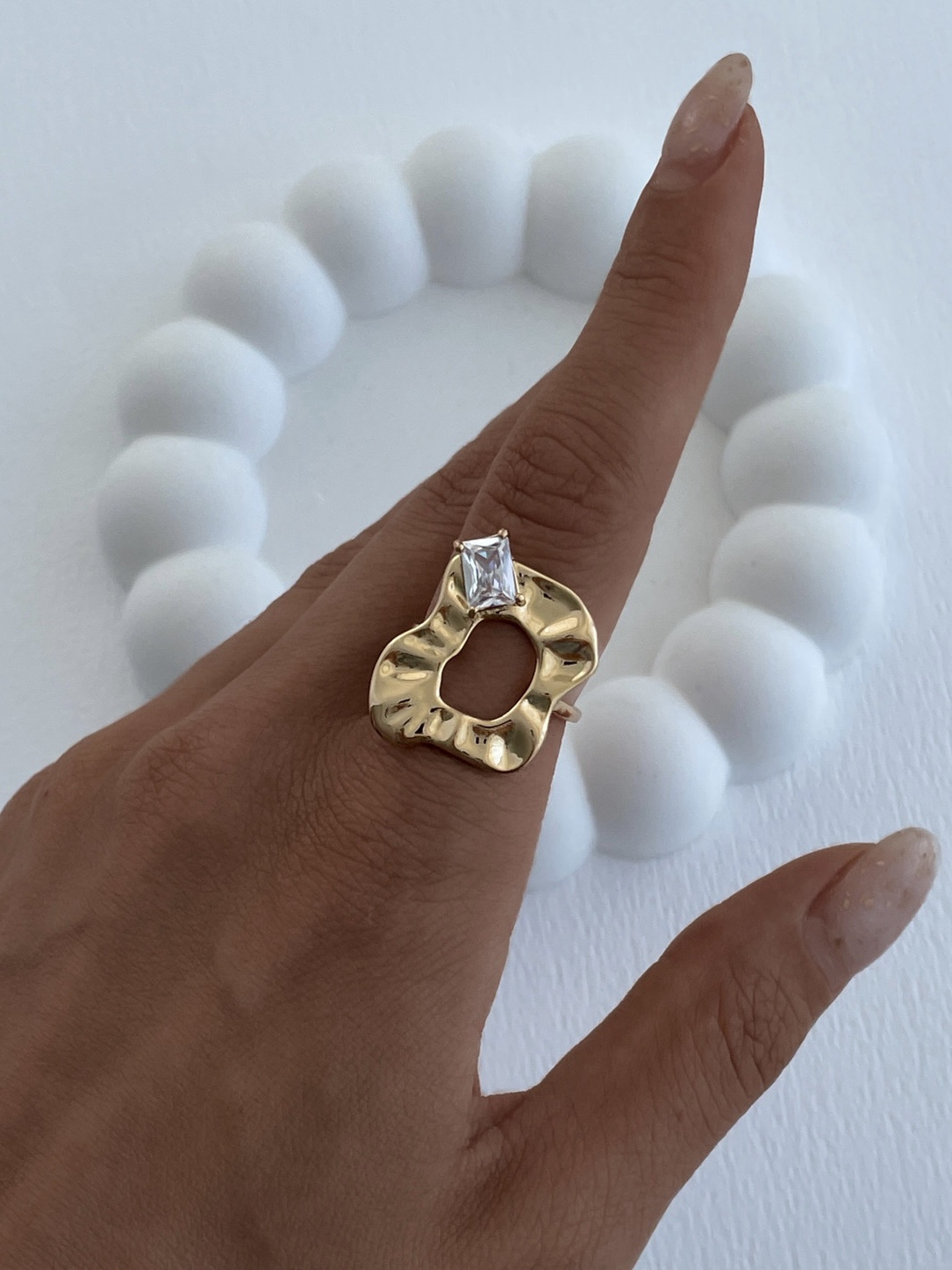 img_5729 Özel Seri Asimetrik Desen Baget Taşlı Gold Ayarlanabilir Yüzük