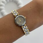 Çelik Gri Kadran Vintage Gold & Gümüş Saat