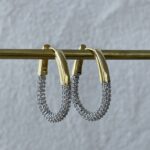 Özel Seri Marka Model Zirkon Taşlı Gold & Gümüş Küpe