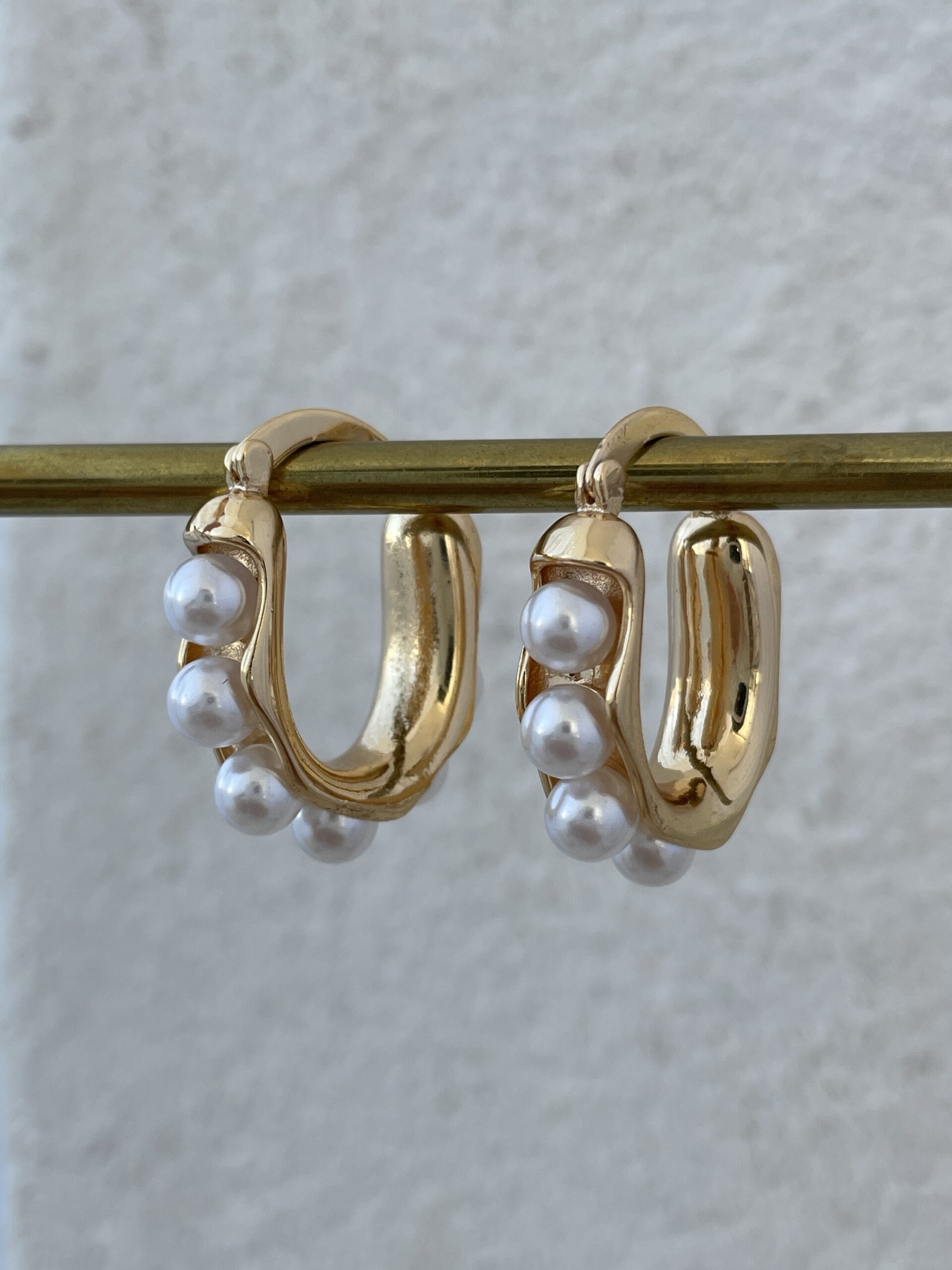 img_1097 Özel Seri Gold İncili Halka Küpe