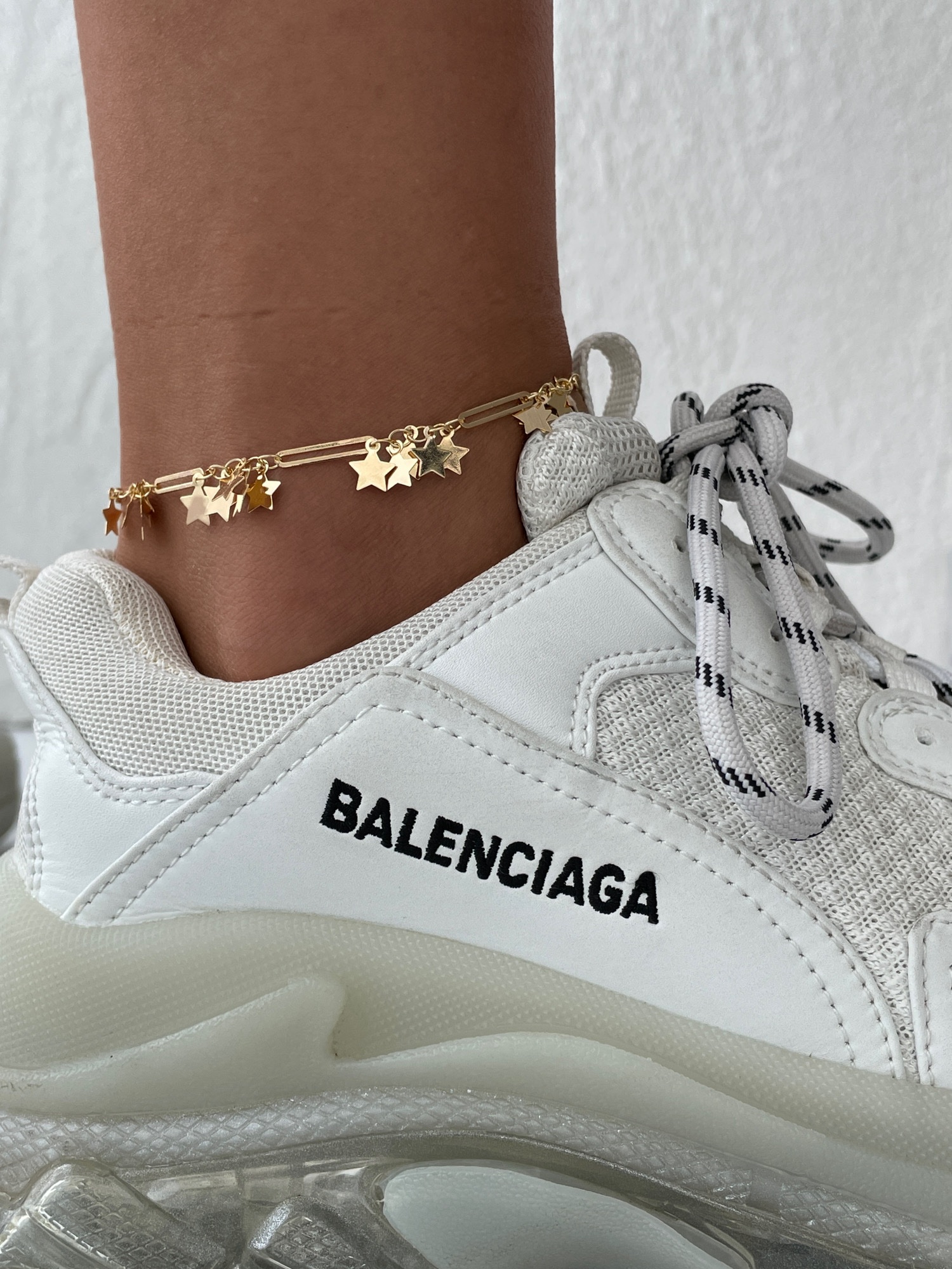 img_1553 Çelik Gold Üçlü Yıldız Tasarım Halhal