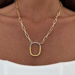 Özel Seri Marka Model Zirkon Taşlı Gold & Gümüş Kolye