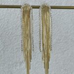 Özel Seri Zirkon Taşlı Gold Sallantılı Küpe
